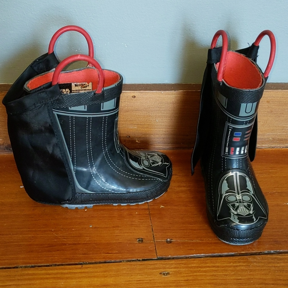 Star Wars Black and Red Kids Rain Boots